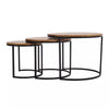 Round Nesting Coffee Tables Set of 3 Stacking End Side Tables for Living Room UK