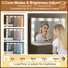 Dressing Table Set Vanity Makeup Desk with Large Mirror 3-Color LED Lights White