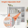 Bathroom Cabinet With LED Light Mirror Storage Unit Touch Switch 2 Shelf Hanger