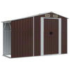 ShCuShan Metal Garden Shed, Galvanized Storage House,Garden Shed Brown V4W5