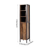 Tall Industrial Cabinet Vintage Narrow Locker Wooden Storage Cupboard Retro Door