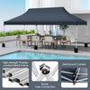 3m x 6m Pop Up Gazebo Waterproof Marquee Gazebo Canopy Tent Black