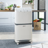Kitchen Rubbish Waste Bin Recycling Dual Multi Compartment Pedal Dustbins Wheels
