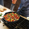 Cast Iron Casserole Dish Pot Pan Cooked Camping Stew Dutch Oven Stockpot Skillet