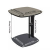 Pedestal Small Side Table Sofa Drinking Table Saddle Leather Tray Top End Table