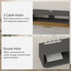 Floating TV Unit Stand with Storage Wall Mounted TV Cabinet with RGB LED Lights