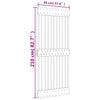 Door NARVIK 95x210 cm Solid Wood Pine vidaXL