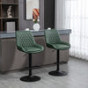 Adjustable Bar Stools Set of 2, Retro Swivel Kitchen Stool with Back, Footrest