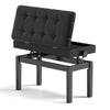 Costway Adjustable Duet Piano Bench Heavy-Duty Wooden Double Seat