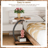 C-Shaped Compact Sofa Side End Table Coffee Laptop Table Living Room Bedroom UK