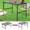 Mesh Folding Camping Gardn Party Table Picnic BBQ Party with 2 Adjustable Height