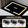 Bedside Table with Wireless Charging Station & 2 USB Port, LED Smart Nightstand