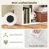 Wooden Storage Organizer 4-Tier Stepped Bookshelf-White