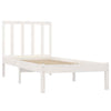 Bed Frame White Solid Wood Pine 90x200 cm