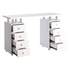Manicure Nail Table Bar Art Salon Spa Work Station Desk with Arm Rest & 8 Drawer