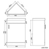 Modern Corner Bathroom Vanity Unit 560mm White Gloss Sink Basin Storage Cabinet