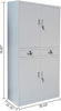 Filing Cabinet Steel Lockable Storage Cupboard Shelves Drawers Office Grey