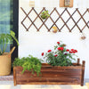 Wood Rectangle Raised Garden Bed Vegetable Elevated Plant Growing Box