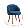 Set of 2 Accent Tub Chairs Occasional Lounge Sofa for Living Room Bedroom Blue