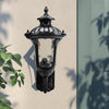 Vintage Wall Light Iron Metal Lantern Lamp with Glass Shade Cover Indoor Outdoor
