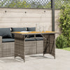 Garden Table with Top Outdoor Dining Table Coffee Table Poly Rattan