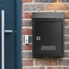 Outdoor Wall Mounted Mailbox Lockable Steel Mail Letter Post Secure Box Postbox