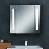 IP44 Led Illuminated Bathroom Mirror Cabinet Fog Demister Pad Sensor 240V Socket