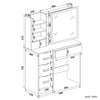 Dressing Table Makeup Desk with LED Light Mirror Drawer Stool Bedroom Vanity Set