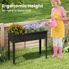 100 x 40 x 80 cm Outdoor Standing Gardening Box w/ Legs-Black