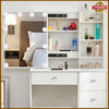 White Dressing Table with LED Lights Mirror Storage Drawers Vanity Makeup Desk
