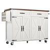 ROLLING KITCHEN MICROWAVE ISLAND WITH FLEXIBLE STORAGE KITCHEN UNIT TROLLEY CART