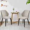Set of 2 Faux Leather/Suede Dining Chairs Metal Legs Reception Restaurant Chair