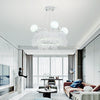White Feather Chandelier Crystal Pendant Lamp Ceiling Light Living Room Bedroom