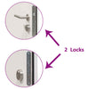 Aluminium Front Door White 110x207.5 cm