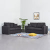 Panana 2 and 3 Seater Sofa Settee Suite in Black Fabric Sofa Deep Seat Couches