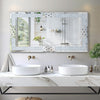 Rectangle Silver Mirrors Shiny Crystal Diamond Big Wall Mirror Living Room Decor
