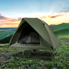 Foldable Green Off-Ground Camping Combo 2-Person Camping Cot Tent