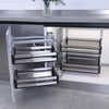 Stainless Steel Pull Out Corner Baskets Kitchen Cupboard Larder Storage Shelves