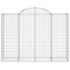 Arched Gabion Baskets 11 pcs 200x50x140/160 cm Galvanised Iron