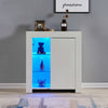 Multi-type Modern High Gloss Bedside Table Storage Drawer Nightstand Cabinet LED