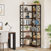 Corner Bookshelf, Large Modern Corner Bookcase with Metal Frame for Living Room