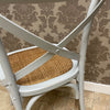 Grey Cross Back Dining Chair Comfortable & Stylish Oak Wooden Home Cafe Office