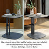 Pedestal Small Side Table Sofa Drinking Table Saddle Leather Tray Top End Table