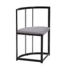 Dining Table and Chairs Set 6 Kitchen Table with MDF White Marble Tabletop Black