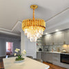 Modern Crystal Chandelier Gold Chandelier, 3-Tier Crystal Chandelier Light Fixtu