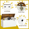 Flip-top Storage Chest 2-in-1 Modern Wooden Storage Bench Trunk Organizer Bench