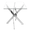 Dining Table and 2/4/6 Chairs Set Tempered Glass PVC Leather Rectangle White NEW