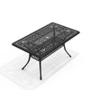 Large 150cm Cast Aluminium Bistro Dining Garden Patio Table with Umbrella Hole