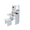 Dressing Table with LED Lights Mirror Vanity Set Makeup Storage 2 Drawers White