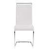 Dining Chairs Set of 4 Faux Leather with Stylish Cantilever Metal Frame White